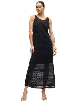 Vestito lungo nero Honey Lace 10309293