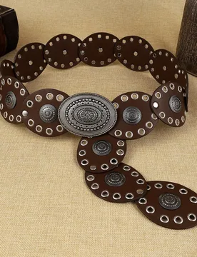 Pieza Cinturón redondo de mujer de PU con burbuja, accesorio de estilo bohemio de moda adecuado para uso diario en verano, escuela, otoño, Halloween - Shein - FashionsVida