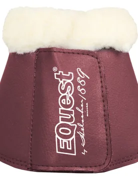 Hufglocken Soft mit Fell, bordeaux XXL - Equest - FashionsVida
