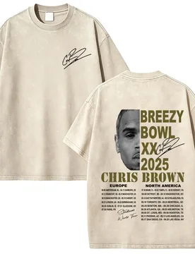 Rapper Chris Brown Vintage Washed T Shirt Summer Men Women Hip Hop Fashion Short Sleeve Tshirt Unisex Loose Oversized Streetwear - Aliexpress - FashionsVida