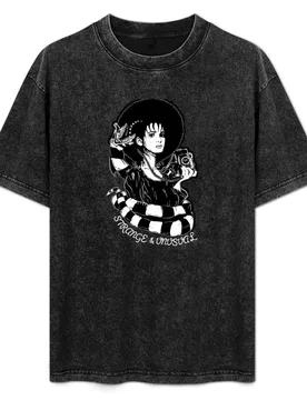Lydia Deetz Strange and Unusual Gothic T-Shirt Plus Size Basic Cotton T-Shirt - Aliexpress - FashionsVida