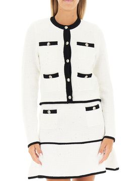 Cardigan con paillettes BIANCO M