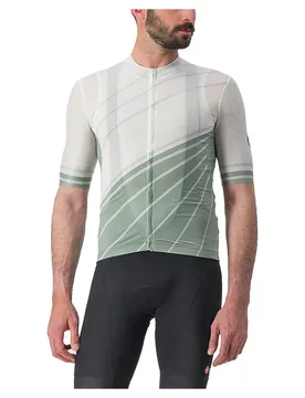 Maglia A Maniche Corte Speed Strada Ivory / Defender Green - Castelli - FashionsVida