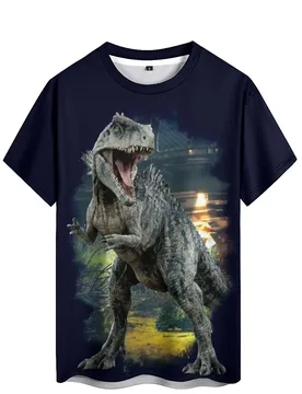Colorful Men's 3D Printed Short Sleeve T-Shirt - Worker Loose Fit - Aliexpress - FashionsVida