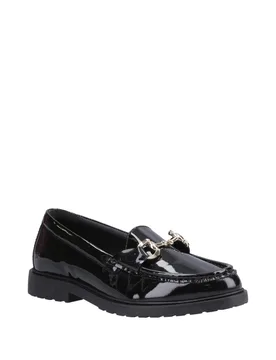 Women's Verity Patent Snaffle Loafer in Black Size: 4 - Black - Size: 4 - Hush puppies - FashionsVida