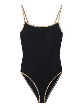 Costume da bagno con finiture a quadri