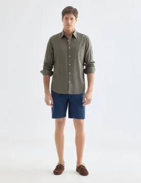 Bermuda chino regular fit 100% algodón de hombre - Rushmore - FashionsVida