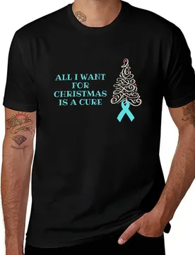 All I Want for Christmas is a Cure - Prostate Cancer T-Shirt t shirts for man graphic funny men t shirt cotton 100% T-Shirt - Aliexpress - FashionsVida