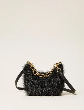 Sac Mini Croissant avec lurex et chaîne - TWINSET - FashionsVida
