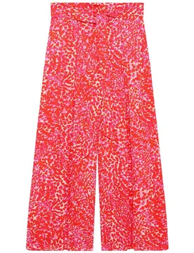 Pantalón ancho de mujer con estampado floral - Caroll - FashionsVida