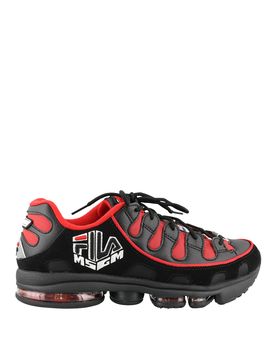 Sneaker Silva nere in pelle e tessuto fluo