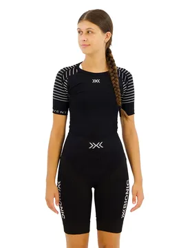 Invent Short Sleeve T-shirt Black Melange XS Women - X-BIONIC - FashionsVida