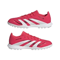 Kids Unisex Boys / Girls Predator League Tf Astro Turf Trainers Football Boots - White/red - Size Uk 5