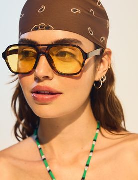 Lunettes De Soleil Rétro M Marron