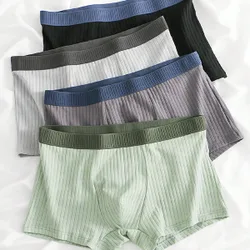 Piezas de cómodos calzoncillos bóxer para hombres, pantalones cortos interiores de moda para adolescentes, ropa interior masculina