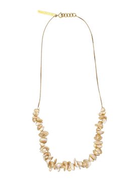 Resin, Shell and Cotton Necklace