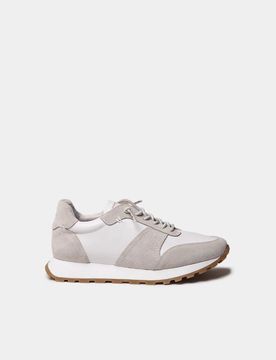 Zapatillas deportivas de piel metalizada y serraje para mujer | ALICIA
