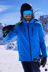Neptune Mens Extreme Padded Waterproof Ski Jacket - Blue