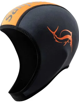 Adjustable Neoprene Swimming Cap Orange S unisex - Sailfish - FashionsVida