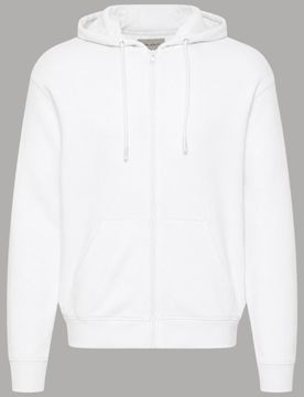 Felpa Uomo con Zip e Cappuccio Brody 60% Cotone 40% Poliestere Bianco