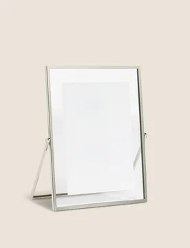 Skinny Easel Photo Frame 5x7 inch Silver - M&S - FashionsVida