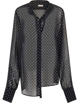 Elegant Silk Polka Dot Shirt