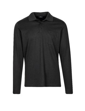 Ragman Polo de manga larga gris M