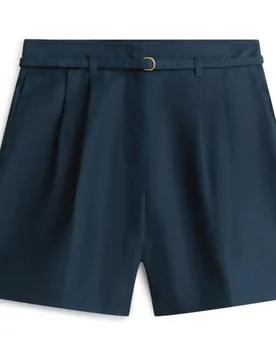Short de mujer en mezcla de lino con pinzas - Tommy Hilfiger - FashionsVida
