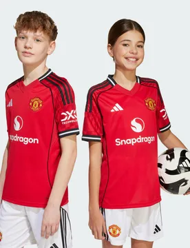 Maglia Home Manchester United FC 25/26 11-12A Mufc Red - Adidas - FashionsVida