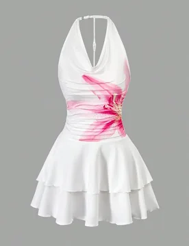 Vestido de estilo dulce y suave para adolescentes, diseño de línea elegante, experiencia cómoda, adecuado para el campus, salidas, fiestas y otras - Shein - FashionsVida