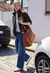 Street One Strukturmix Jacke mit Stehkragen female Braun