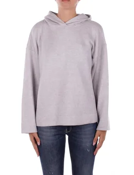 Donna felpa f513 kf0253xxx 903 felpa cappuccio grigio - Dondup - FashionsVida