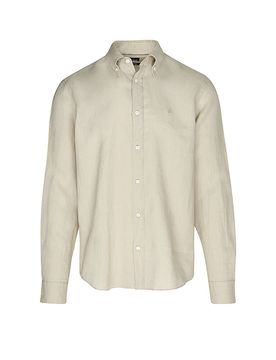 Leinenhemd H-LIAM beige L herren