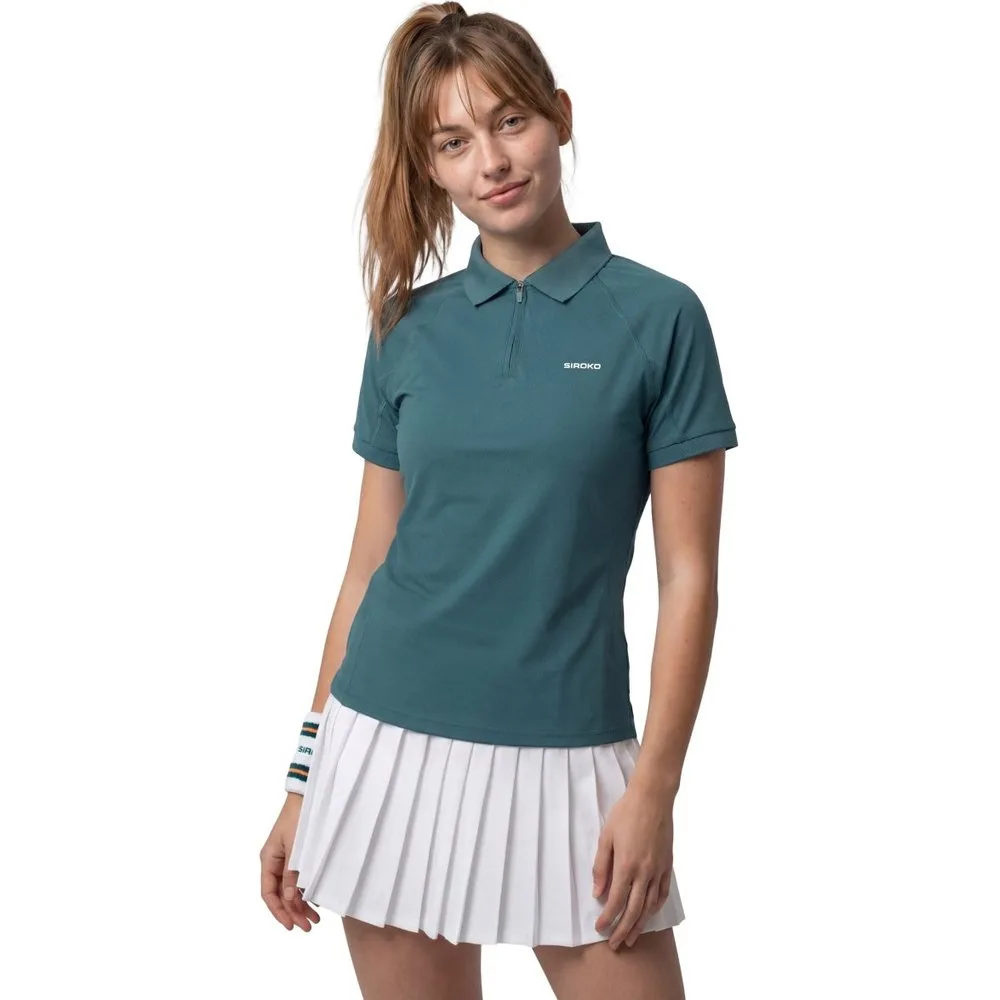 Polo técnico media cremallera tenis mujer Player-W - Siroko - FashionsVida