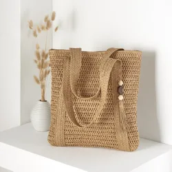 Shopper "Eleonore" in Strick-Optik karamell
