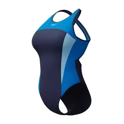 Maillot De Bain High Neck Splice Cross Back