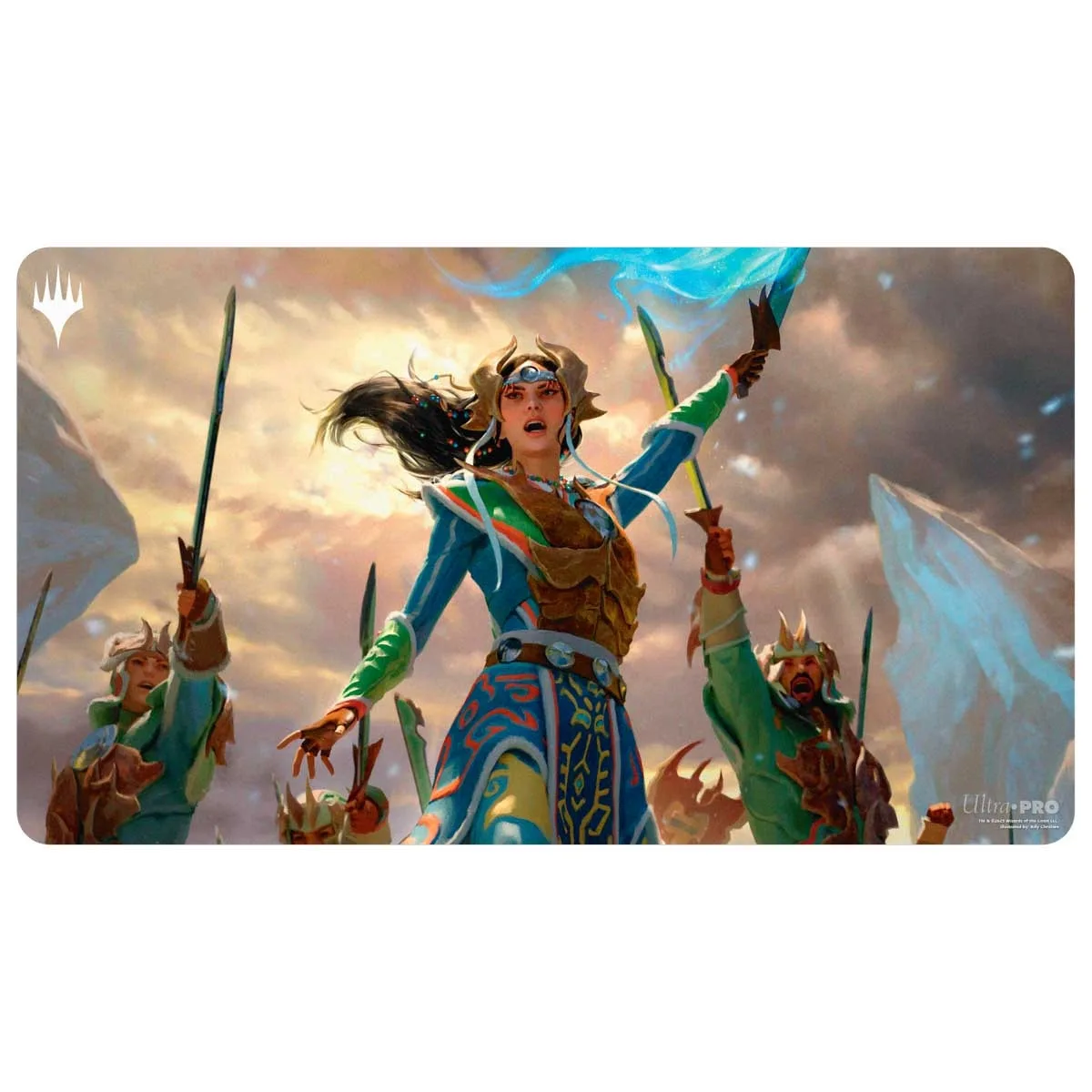 MTG Tarkir: Dragonstorm Playmat Temur Commander featuring Eshki, Temur's Roar - Ultra PRO - FashionsVida
