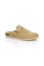 Women's Flat Footbed Sandals Mules in Beige Size: 8 - Beige - Size: 8