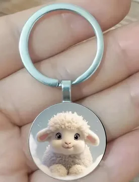 Super cute sheep men's keychain, full of love keychain, unique gift - Aliexpress - FashionsVida