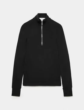 M&S Half Zip Top Black female - M&S - FashionsVida
