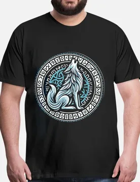 Fenrir Wolf Deity Viking Wolf Gift t shirt Short Sleeve Tee Norse Myth Valhalla Graphic Clothes All size tops S-6XL - Aliexpress - FashionsVida