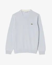 Maglia azzurra girocollo in puro cotone