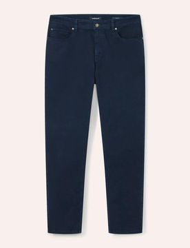 Baumwoll Five-Pocket, Regular Fit#normale Größen#schlanke Größen#untersetzte Größen, Farbe Blau, 48, besonders weicher Griff bequem, da elastisc