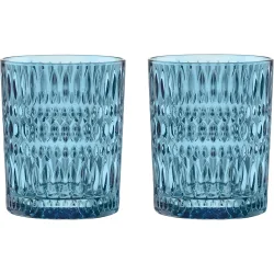 Juego de 2 vasos bajos de cristal Ethno