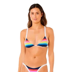 Haut De Bikini Surf Stripe Fixed Tri Dark Navy L