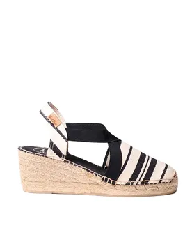 Espadrillas Con Zeppa Tarbes Ecru / Black EU 42