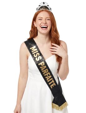 Miss Parfaite Schärpe und Diadem Set
