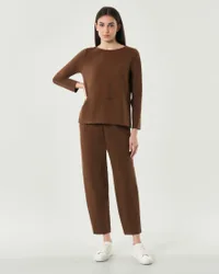 Pantalone balloon marrone in felpa