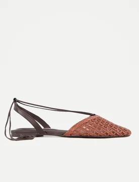 Zapato plano destalonado de mujer con trenzado rafia - Tintoretto - FashionsVida