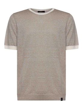 Fay T-shirt in lino e cotone